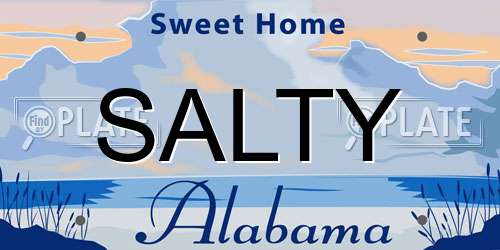 SALTY Alabama License Plate