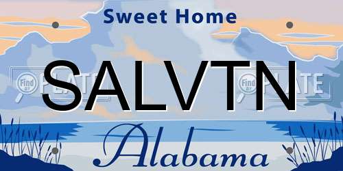 SALVTN Alabama License Plate