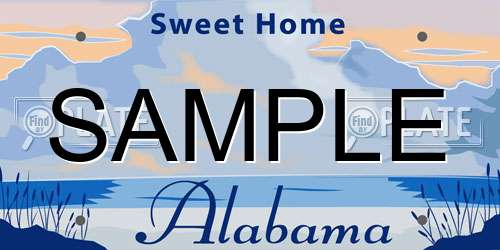 SAMPLE Alabama License Plate