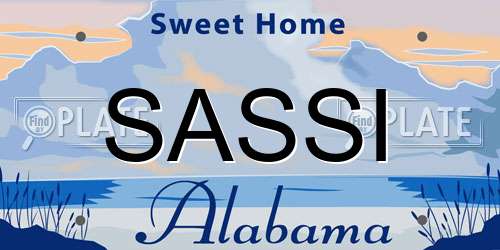 SASSI Alabama License Plate