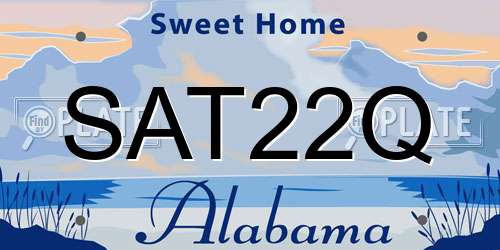 SAT22Q Alabama License Plate