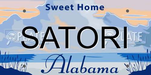 SATORI Alabama License Plate