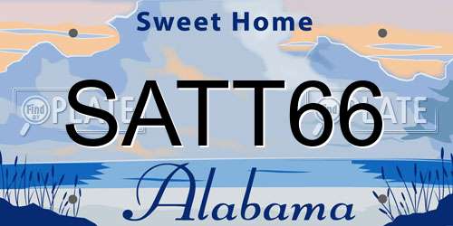 SATT66 Alabama License Plate
