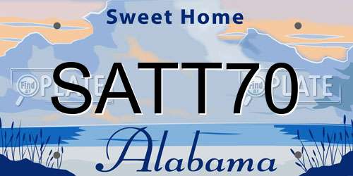 SATT70 Alabama License Plate