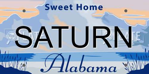 SATURN Alabama License Plate