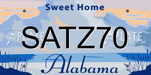 SATZ70 Alabama License Plate