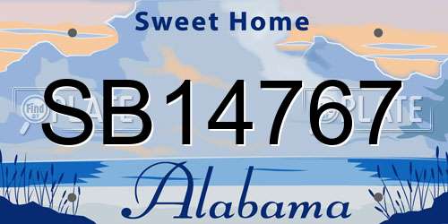 SB14767 Alabama License Plate
