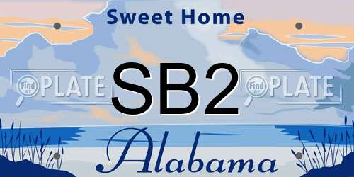 SB2 Alabama License Plate