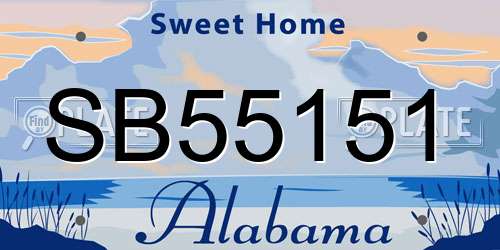SB55151 Alabama License Plate