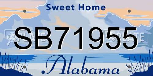 SB71955 Alabama License Plate