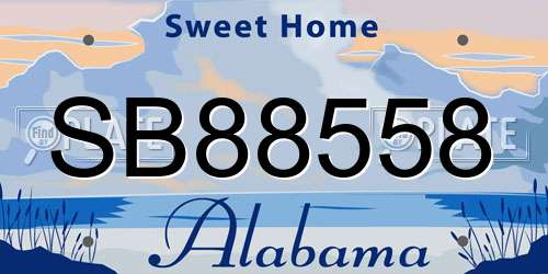 SB88558 Alabama License Plate