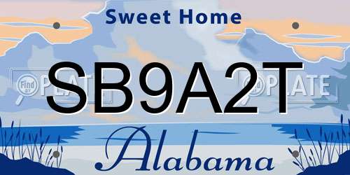 SB9A2T Alabama License Plate