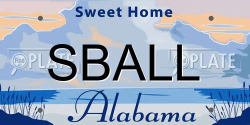 SBALL Alabama License Plate