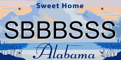 SBBBSSS Alabama License Plate