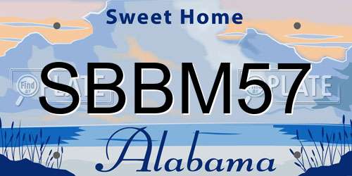 SBBM57 Alabama License Plate
