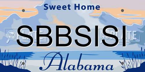 SBBSISI Alabama License Plate