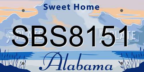 SBS8151 Alabama License Plate