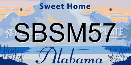 SBSM57 Alabama License Plate
