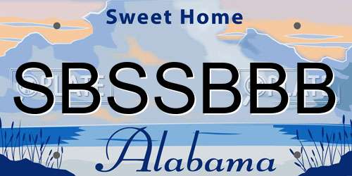 SBSSBBB Alabama License Plate
