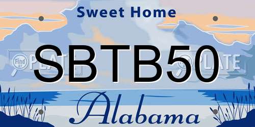 SBTB50 Alabama License Plate