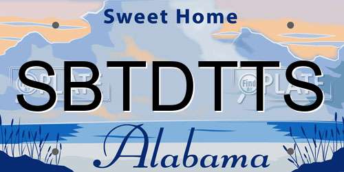 SBTDTTS Alabama License Plate