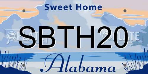 SBTH20 Alabama License Plate
