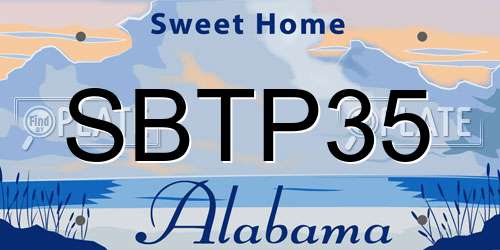 SBTP35 Alabama License Plate