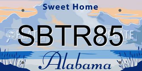 SBTR85 Alabama License Plate