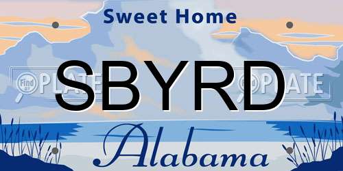 SBYRD Alabama License Plate