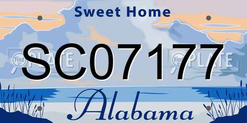 SC07177 Alabama License Plate