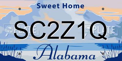 SC2Z1Q Alabama License Plate