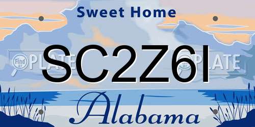 SC2Z6I Alabama License Plate