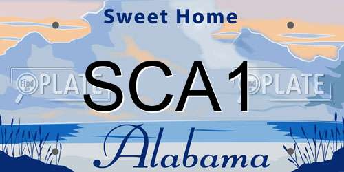 SCA1 Alabama License Plate