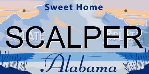 SCALPER Alabama License Plate