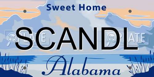SCANDL Alabama License Plate