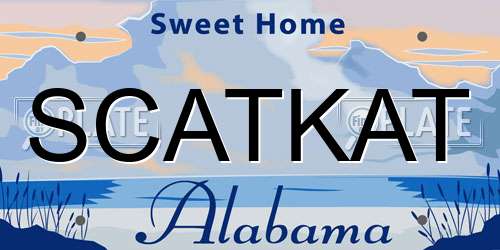 SCATKAT Alabama License Plate