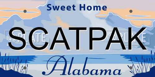 SCATPAK Alabama License Plate