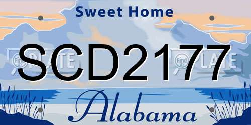 SCD2177 Alabama License Plate