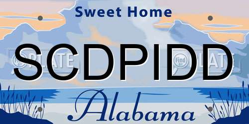 SCDPIDD Alabama License Plate