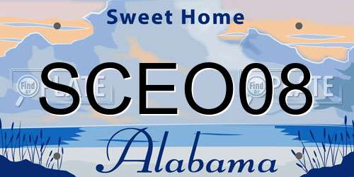 SCEO08 Alabama License Plate