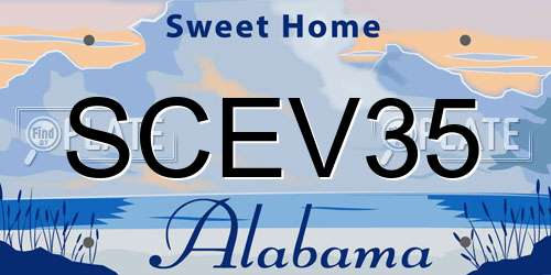 SCEV35 Alabama License Plate