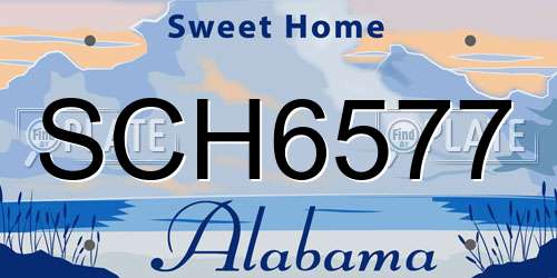 SCH6577 Alabama License Plate