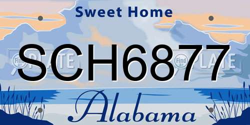 SCH6877 Alabama License Plate