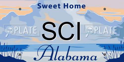 SCI Alabama License Plate