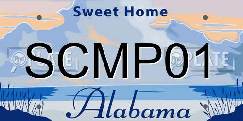 SCMP01 Alabama License Plate