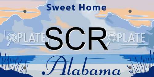 SCR Alabama License Plate