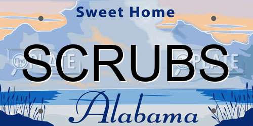 SCRUBS Alabama License Plate