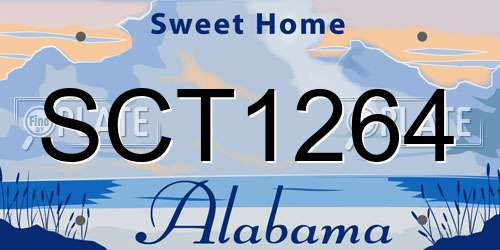 SCT1264 Alabama License Plate