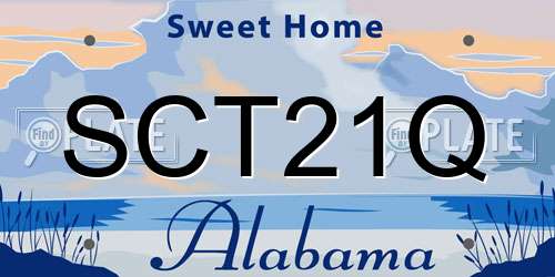 SCT21Q Alabama License Plate