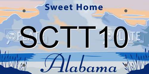 SCTT10 Alabama License Plate
